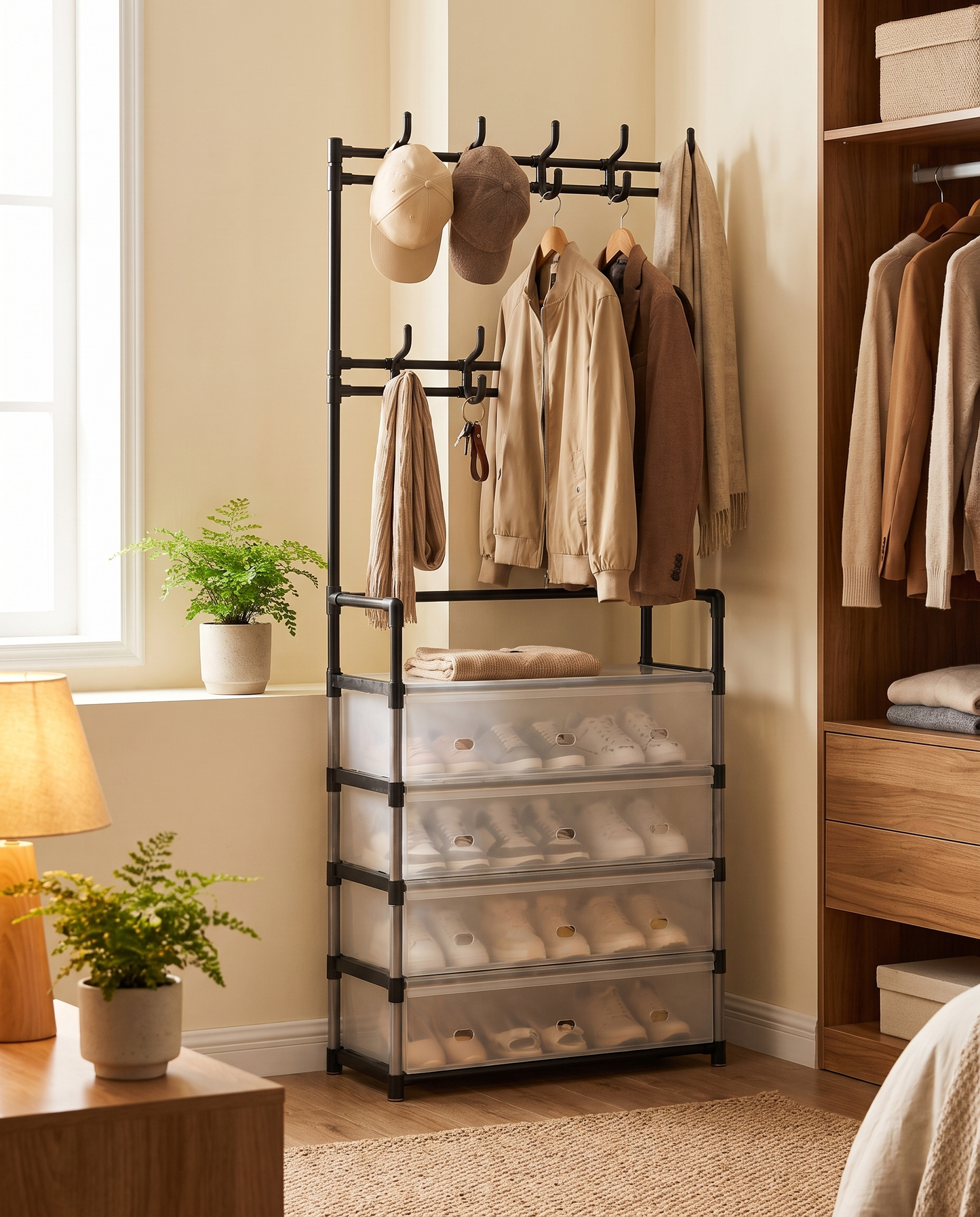 Organizador 2en1 Perchero y Zapatero