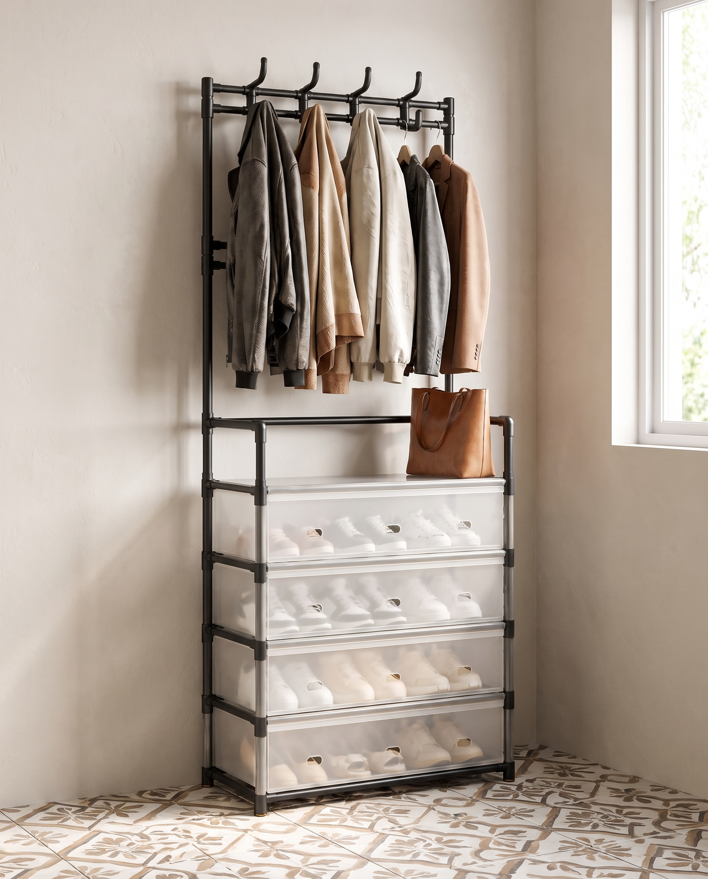 Organizador 2en1 Perchero y Zapatero